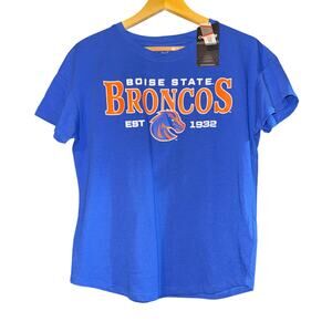 New Boise State Broncos University College Women's Large T Shirt Blue Orange
